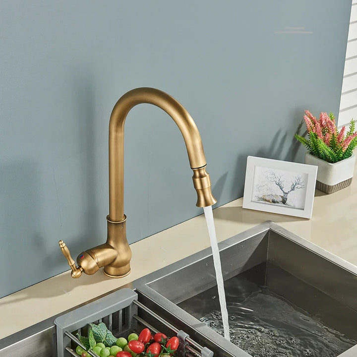 Antiker Wasserhahn aus Messing – Vintage Design für die Küche | Karnz