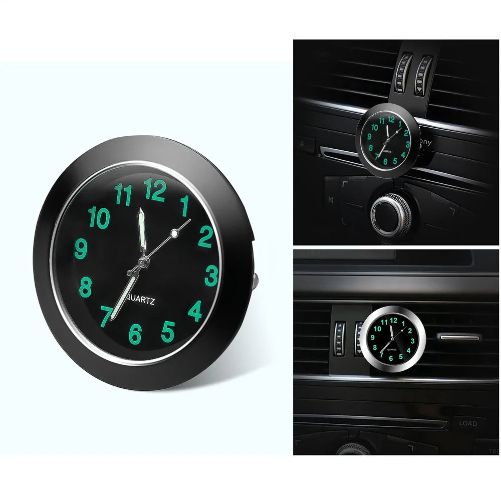 Sandsberg | Leuchtende Mini-Autouhr Aufklebbare Digitale Uhr für Auto Ornamente