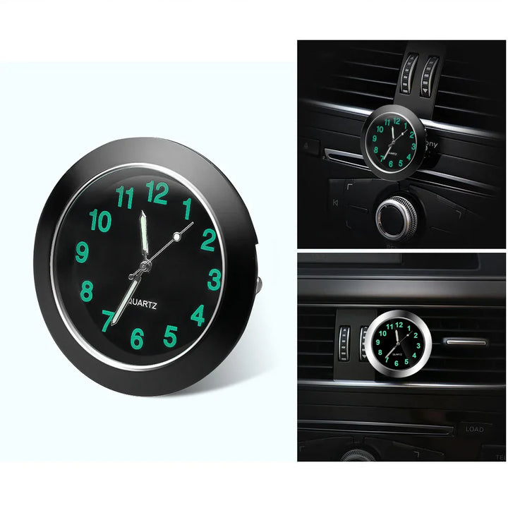 Sandsberg | Leuchtende Mini-Autouhr Aufklebbare Digitale Uhr für Auto Ornamente