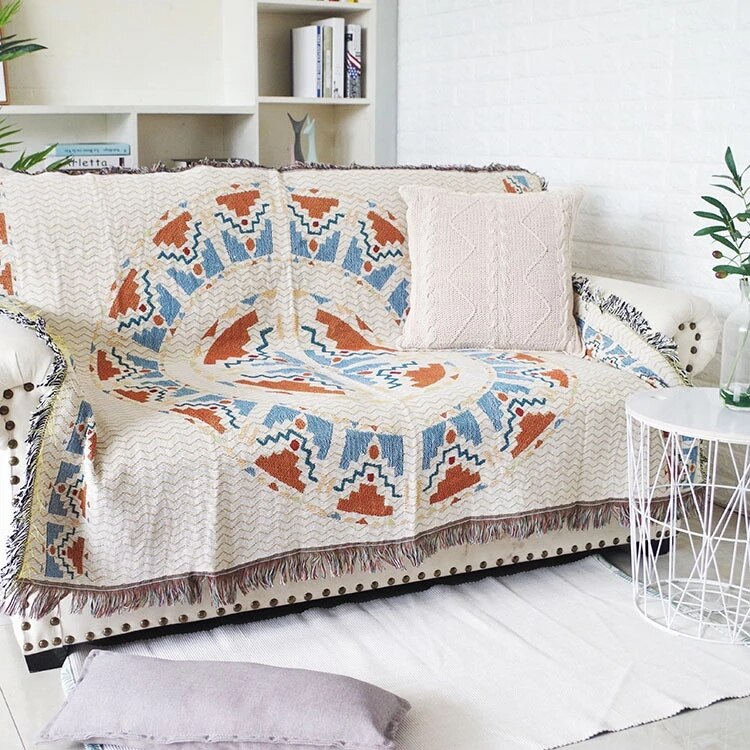 Vintage Kürbis Sofaüberwurf Decke | Karnz
