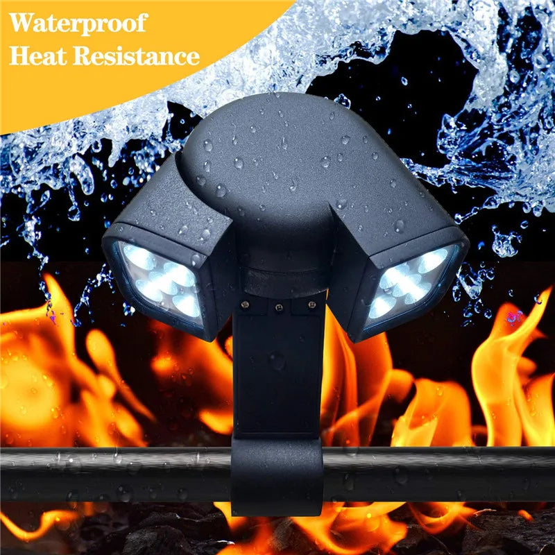 GrillLume LED-Grilllampe | 360° drehbar | Hitzebeständig & superhell | Für Grillen & Outdoor