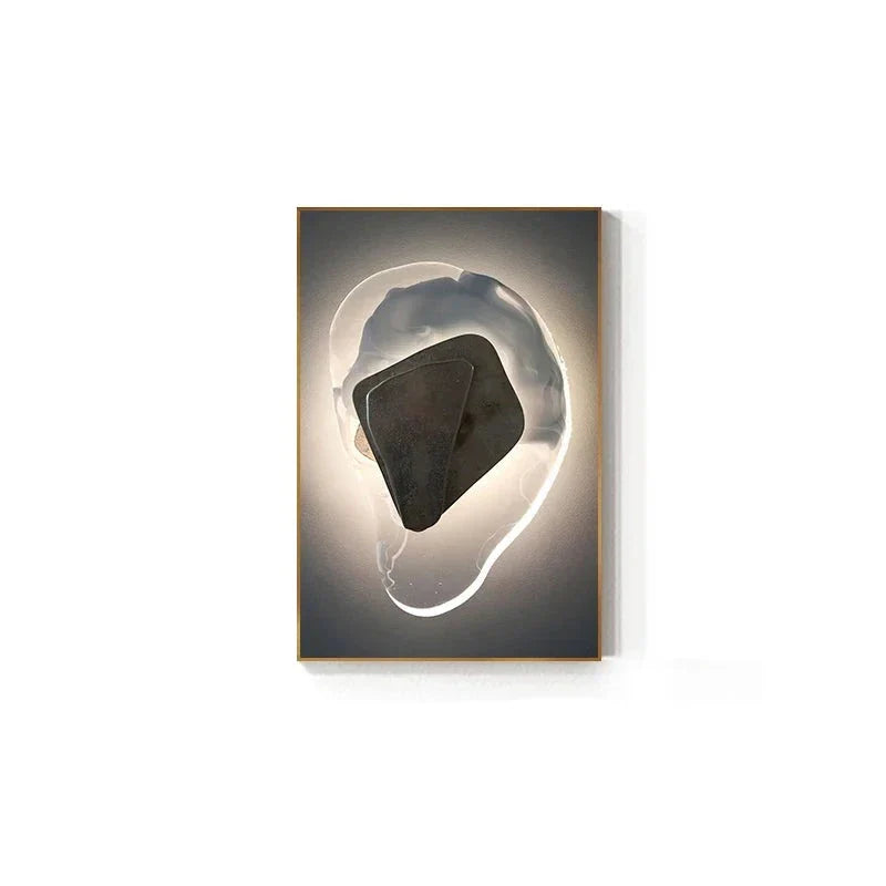 Moderne Ästhetik Abstracte Geometrie Wandkunst Feine Kunst Leinwanddrucke Bilder für luxuriöse Wohnung Wohnzimmer Esszimmer Eingang Foyer Kunst Dekor | Karnz