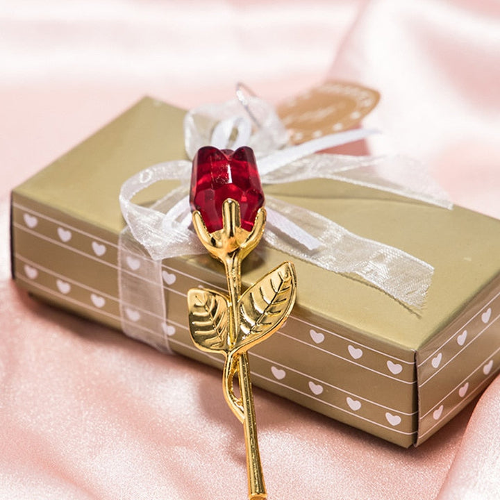 Luxuriöse Kristallrose in Geschenkbox – Valentinstagsgeschenk für Sie