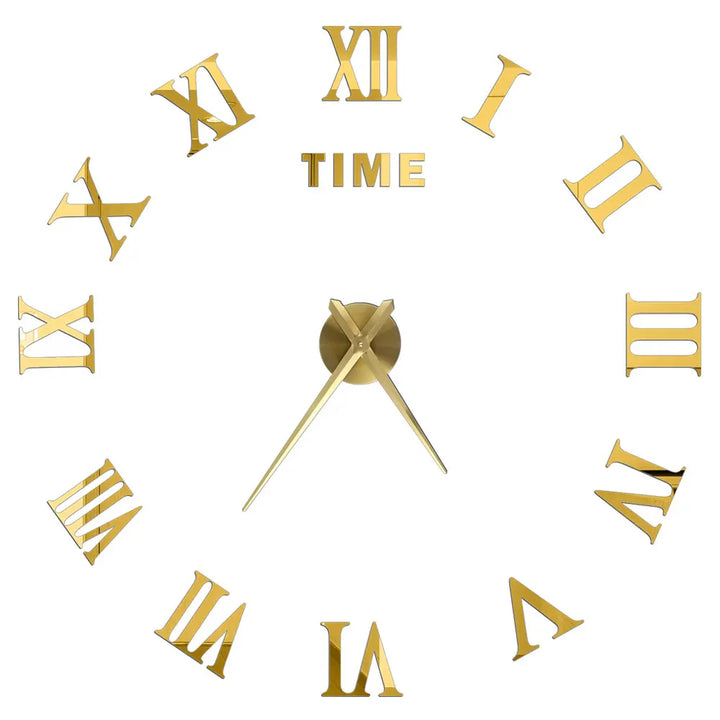 Große Wanduhr DIY 3D Selbstkleber Spiegel Acryl Wanduhr für Küche Esszimmer Wohnzimmer Kreative Wohnkultur | Karnz