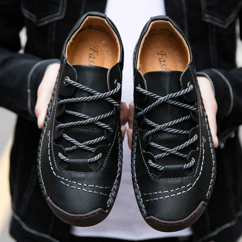 Herren Orthopädische Lederschuhe – Bequem & Unterstützend