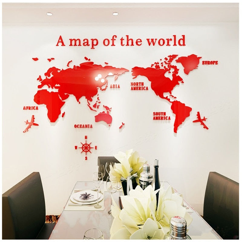 Globe Vision Weltkarte Aufkleber | Karnz