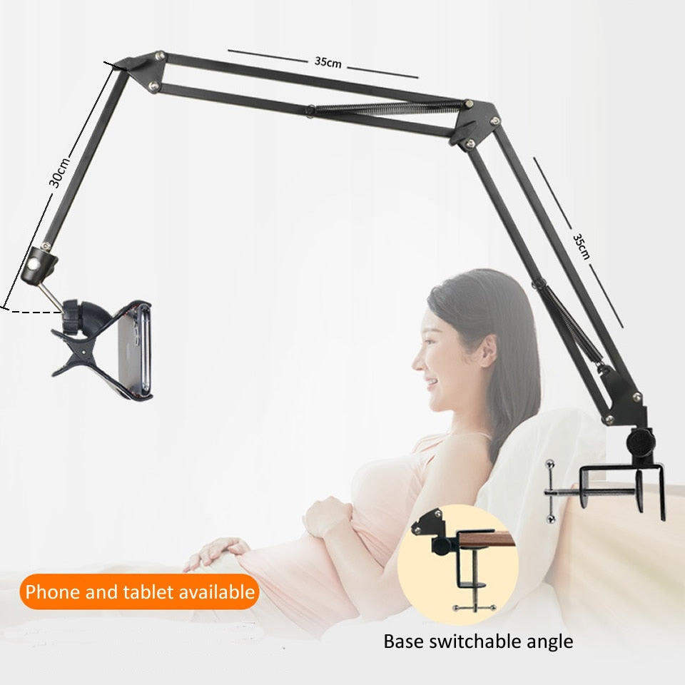 VIvolux | Long Arm Schwerlast Tischhalterung Tablet-Halter