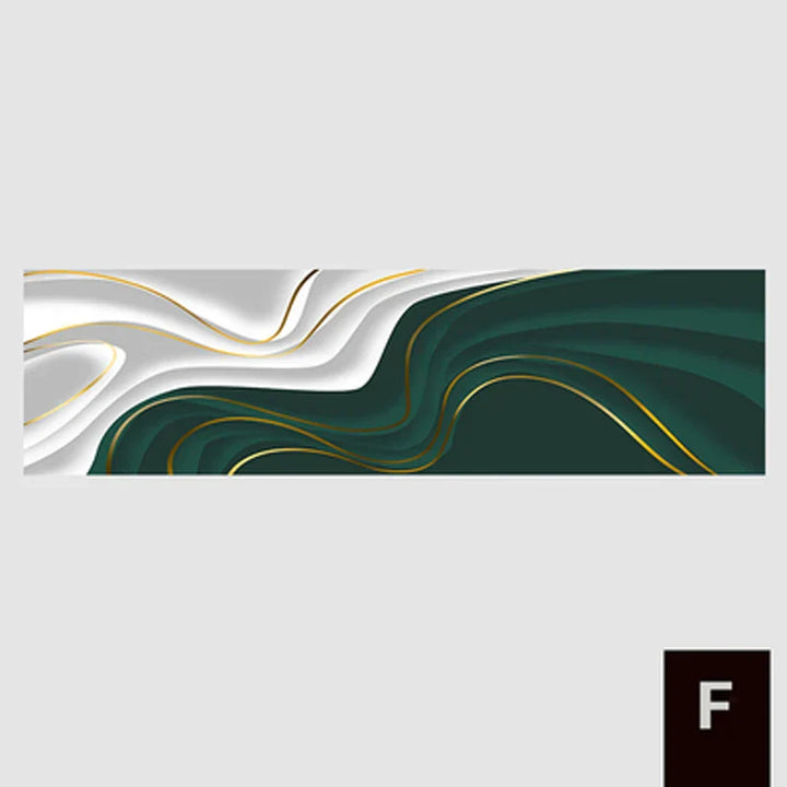 Modern Abstrakt Grün Grau Gold Fließendes Band Wandkunst Feine Kunst Leinwanddrucke Hochformat Bilder Für Wohnzimmer Foyer Treppenhaus Wanddekoration | Karnz