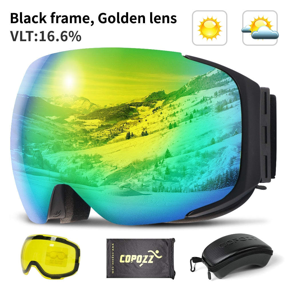Magnetische UV-Schutz Anti-Beschlag Ski-Schutzbrille | Karnz