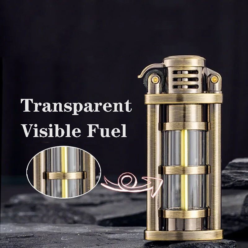 Transparente winddichte Metall-Kerosin-Flammen-Fusionsfeuerzeug | Karnz