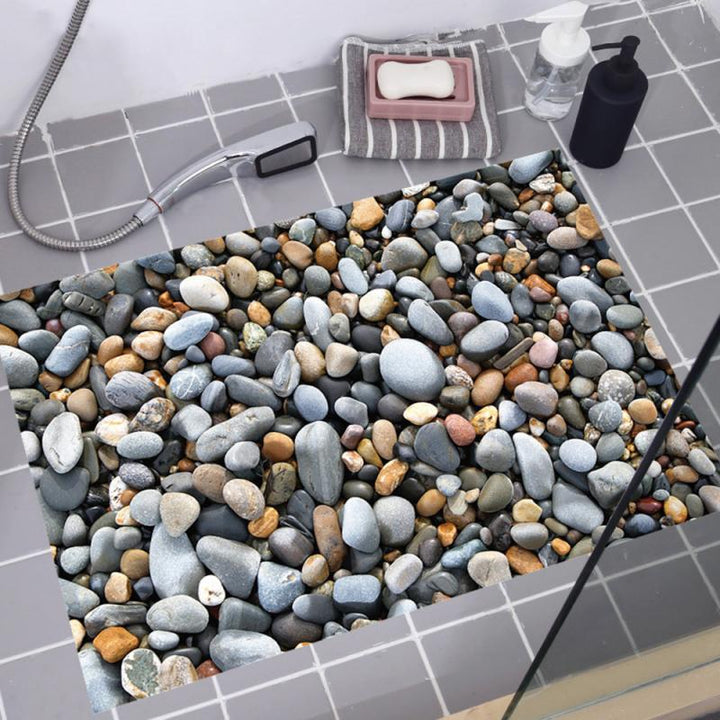 Karnz | 3D Steinoberflächen Badezimmerbodenaufkleber
