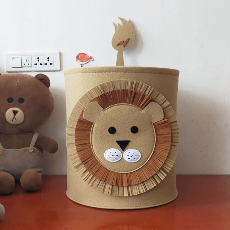 Safari Tiere Zusammenklappbarer Kinder Spielzeug Wäsche Organizer Korb | Karnz