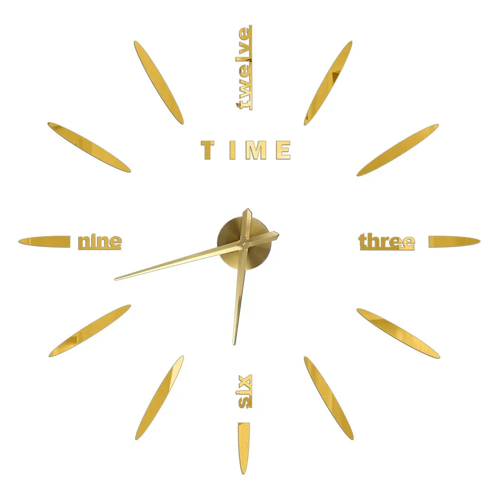 Große Wanduhr DIY 3D Selbstkleber Spiegel Acryl Wanduhr für Küche Esszimmer Wohnzimmer Kreative Wohnkultur | Karnz