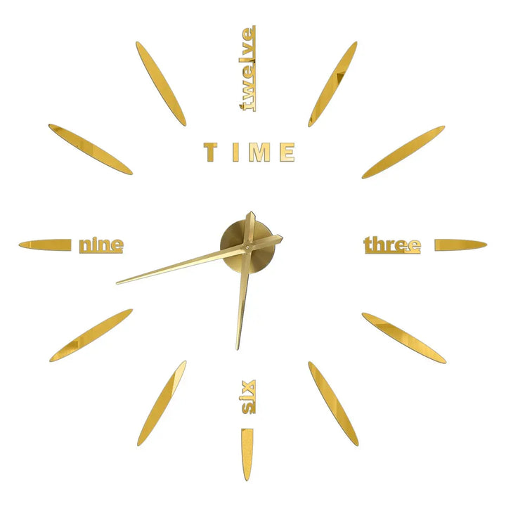 Große Wanduhr DIY 3D Selbstkleber Spiegel Acryl Wanduhr für Küche Esszimmer Wohnzimmer Kreative Wohnkultur | Karnz