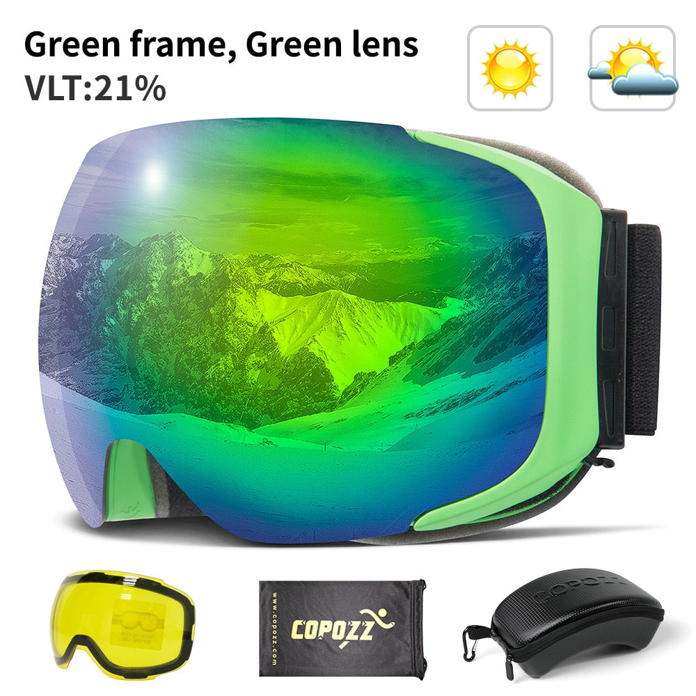Magnetische UV-Schutz Anti-Beschlag Ski-Schutzbrille | Karnz