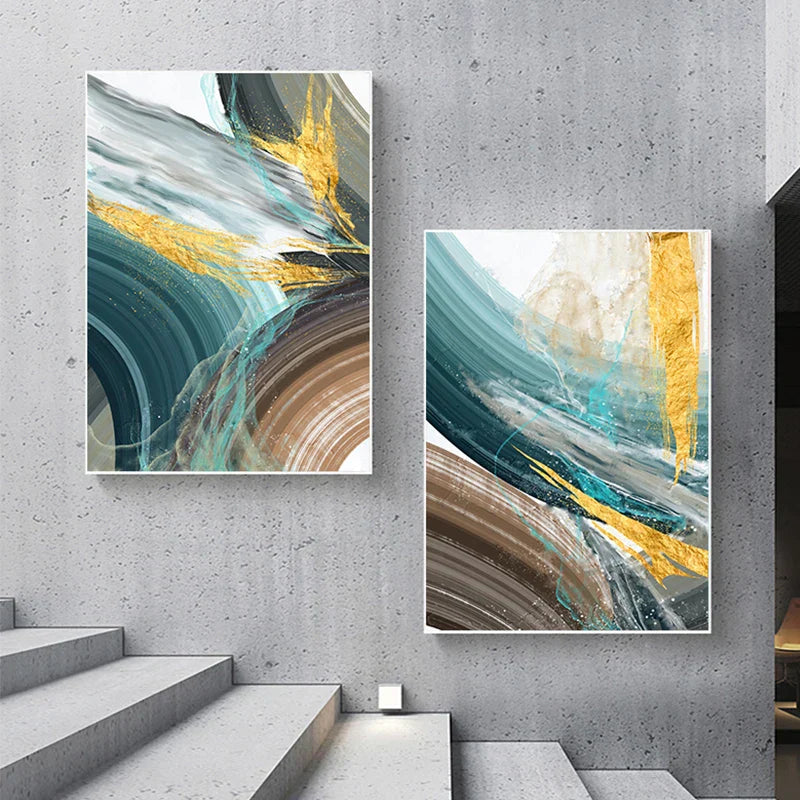 Abstracte grüne braune Farbexplosion Wandkunst Fine Art Leinwanddrucke moderne Farben Bilder für Wohnzimmer Esszimmer zeitgenössische Wohnkultur | Karnz