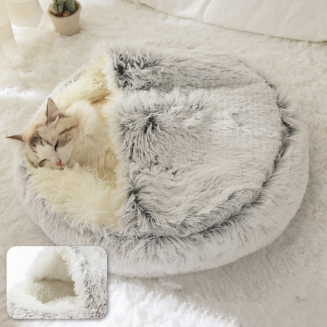 Runder Plüsch Hundebett | Karnz