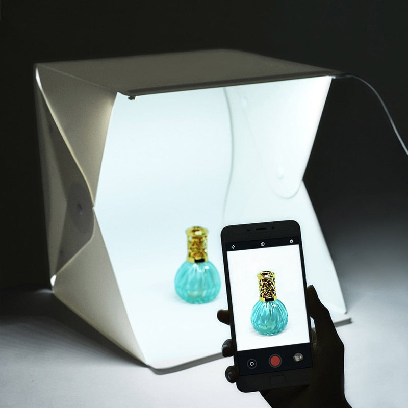 Mini Foto Studio - Faltbare Lichtbox mit LED | Karnz