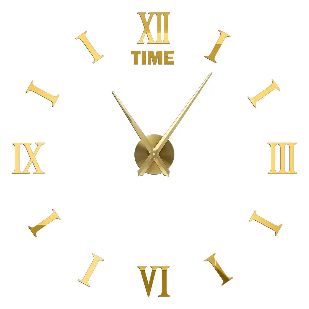 Große Wanduhr DIY 3D Selbstkleber Spiegel Acryl Wanduhr für Küche Esszimmer Wohnzimmer Kreative Wohnkultur | Karnz