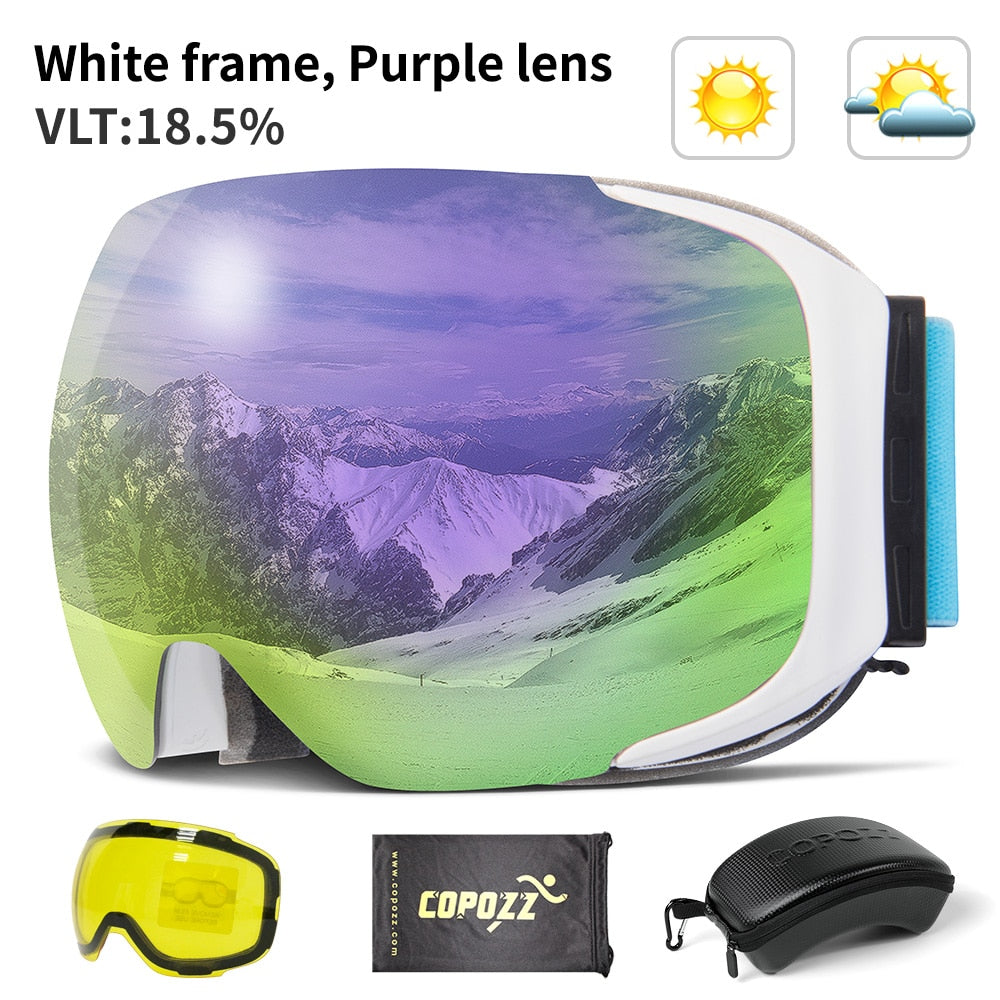 Magnetische UV-Schutz Anti-Beschlag Ski-Schutzbrille | Karnz