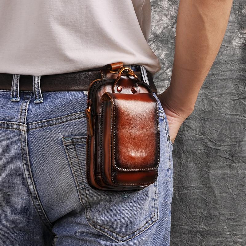 Elegante Hüfttasche aus Leder für Herren