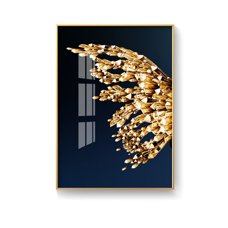 Goldene Schmetterlingsflügel Boutique Abstrakte Wandkunst Fein Kunst Leinwanddrucke Moderne Bilder Für Luxuriöses Wohnzimmer Schlafzimmer Stilvolle Glamour Wohnkultur