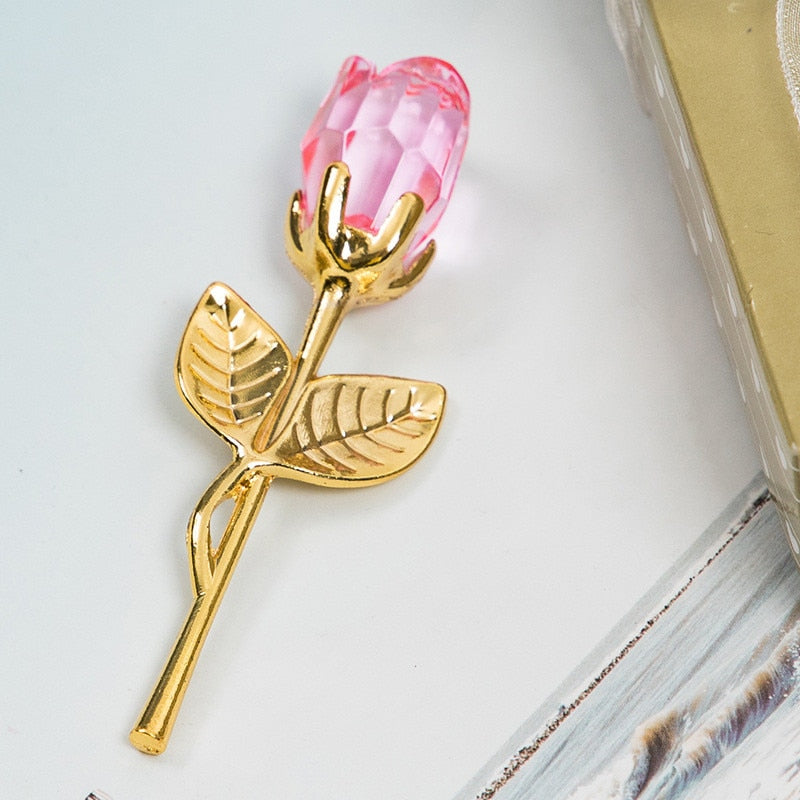 Luxuriöse Kristallrose in Geschenkbox – Valentinstagsgeschenk für Sie