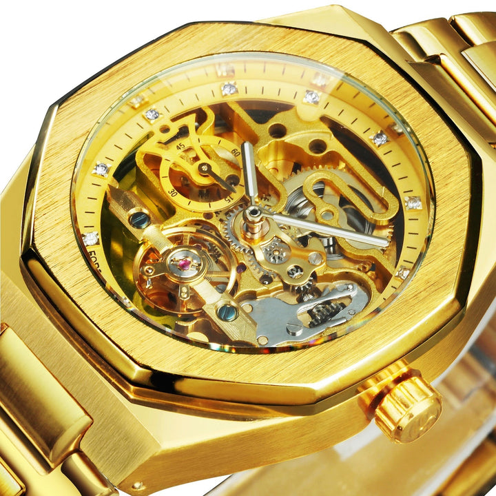 Karnz | Royale Skeleton Mechanische Herren Uhr