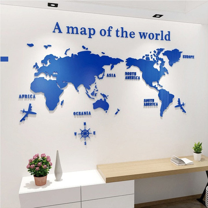 Globe Vision Weltkarte Aufkleber | Karnz