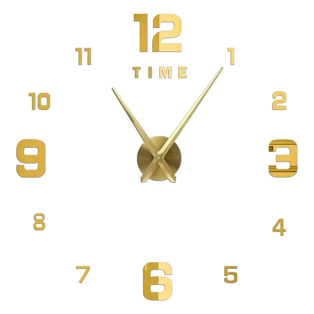 Große Wanduhr DIY 3D Selbstkleber Spiegel Acryl Wanduhr für Küche Esszimmer Wohnzimmer Kreative Wohnkultur | Karnz