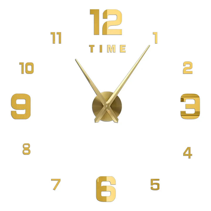 Große Wanduhr DIY 3D Selbstkleber Spiegel Acryl Wanduhr für Küche Esszimmer Wohnzimmer Kreative Wohnkultur | Karnz