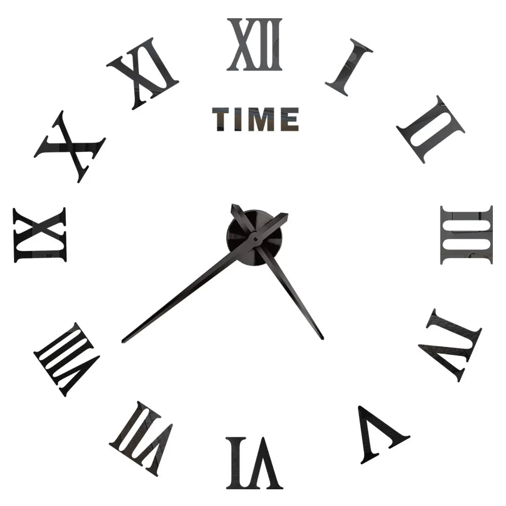 Große Wanduhr DIY 3D Selbstkleber Spiegel Acryl Wanduhr für Küche Esszimmer Wohnzimmer Kreative Wohnkultur | Karnz