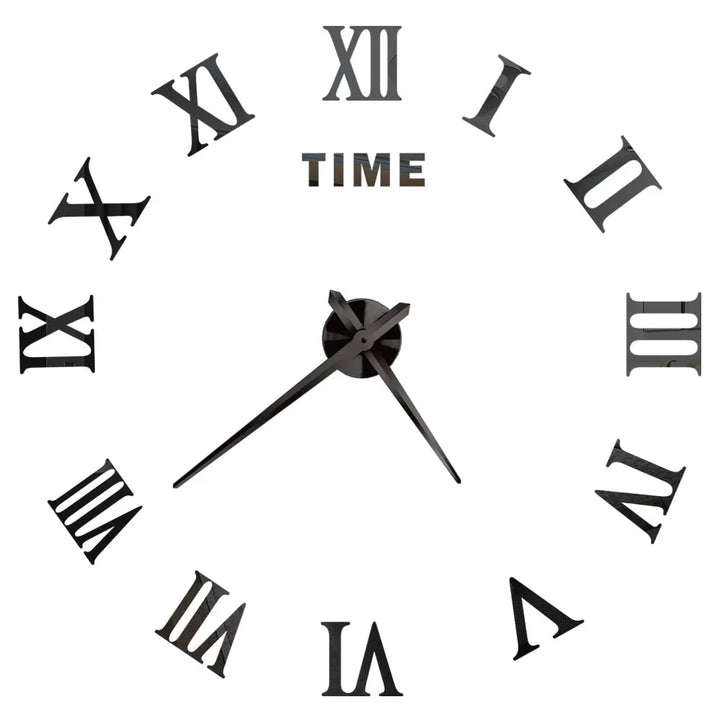 Große Wanduhr DIY 3D Selbstkleber Spiegel Acryl Wanduhr für Küche Esszimmer Wohnzimmer Kreative Wohnkultur | Karnz