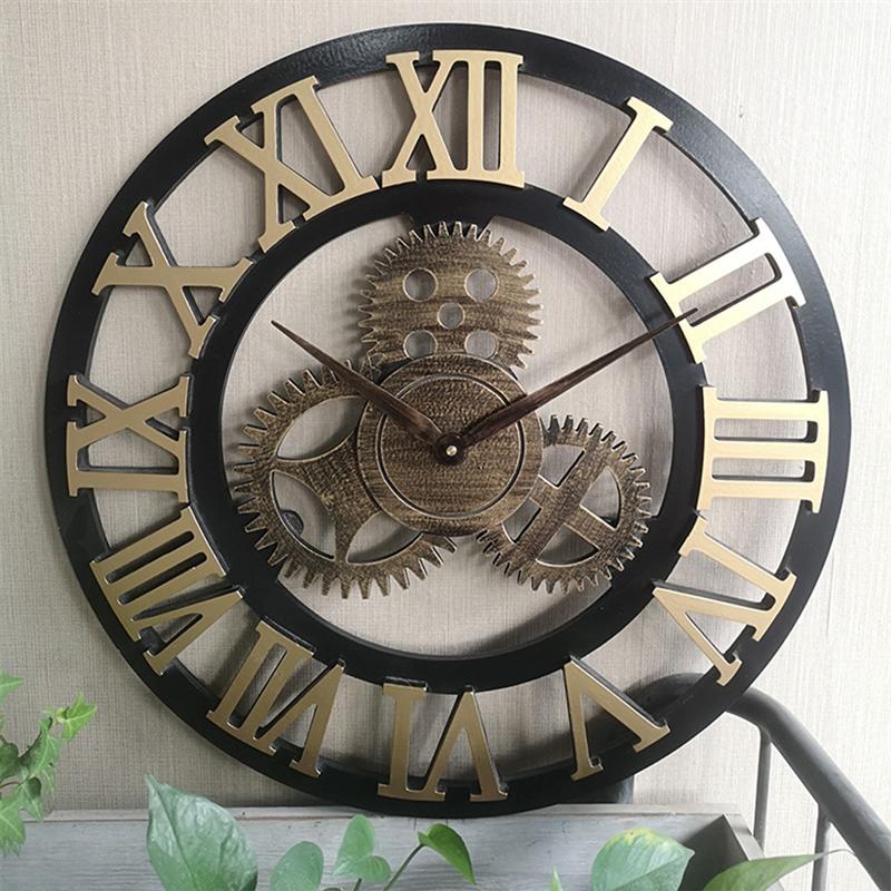 Handgefertigte Übergroße 3D Retro Dekorative Wanduhr | Karnz