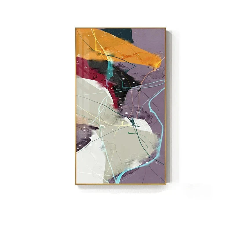 Farbenfrohe skandinavische abstrakte Wandkunst Fine Art Leinwanddrucke Moderne Bilder für Apartment Wohnzimmer Foyer Eingangsbereich Kunst Dekor