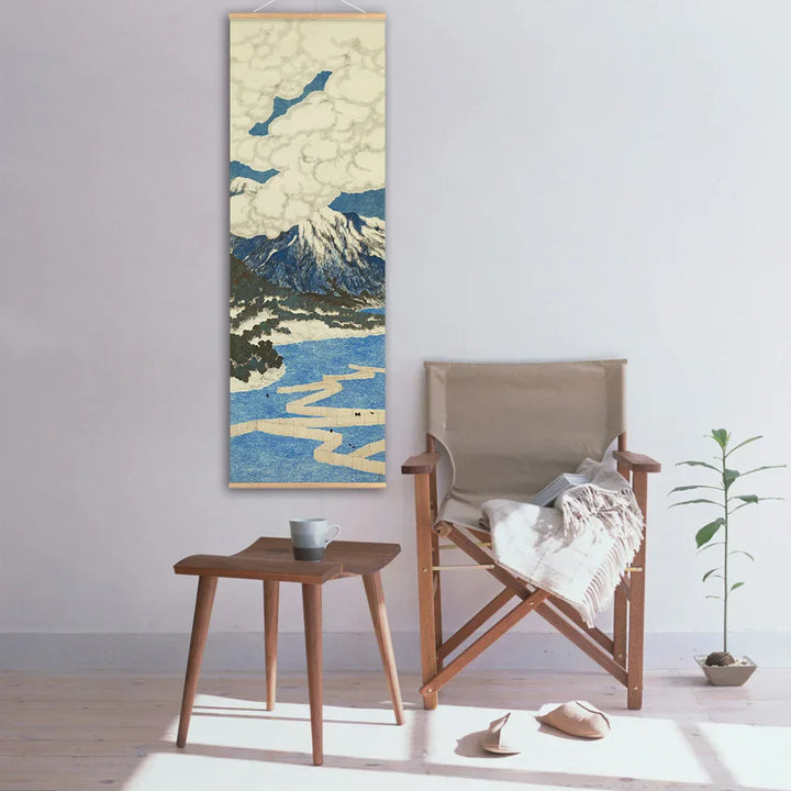 Japanische Ou-Mi Ukiyoe Scroll Druck Poster Landschaft Wandkunst Bilder Wohnzimmer Vintage Malerei Bauernhaus Wohnkultur