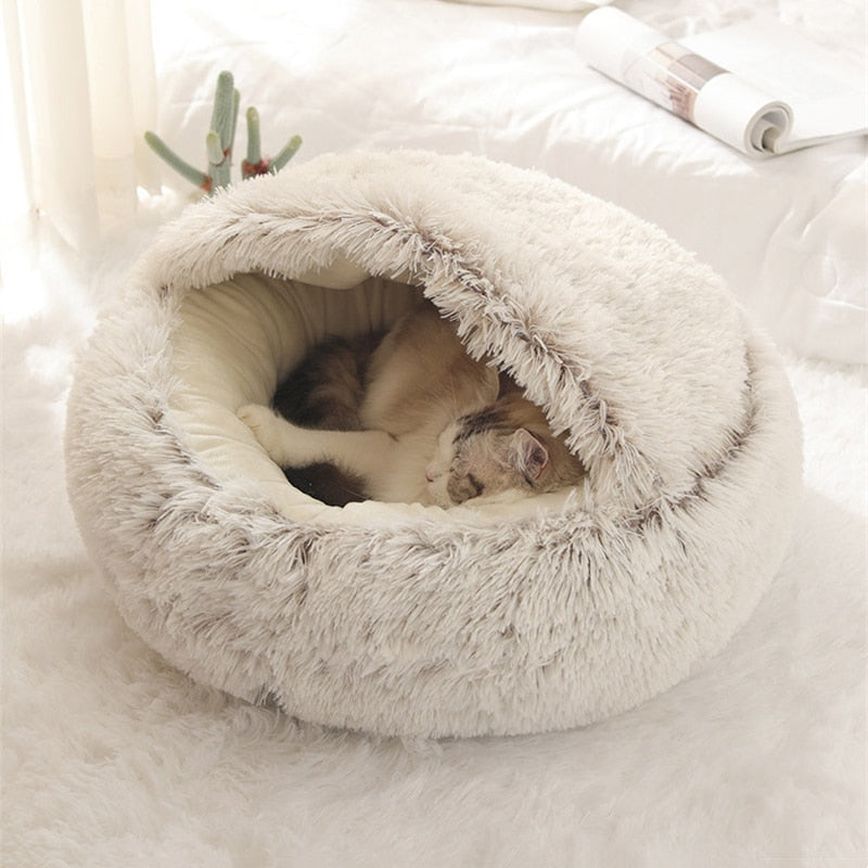 Runder Plüsch Hundebett | Karnz