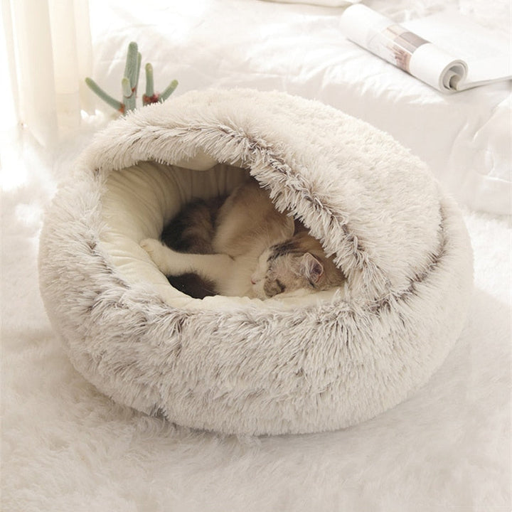 Runder Plüsch Hundebett | Karnz