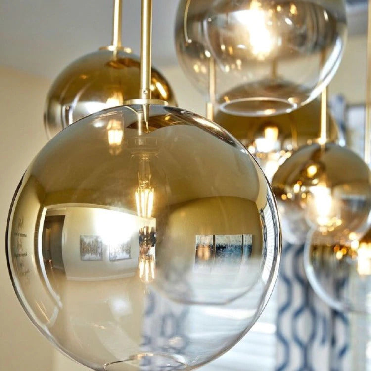 Moderne Glas Kugel Pendelleuchten | Karnz