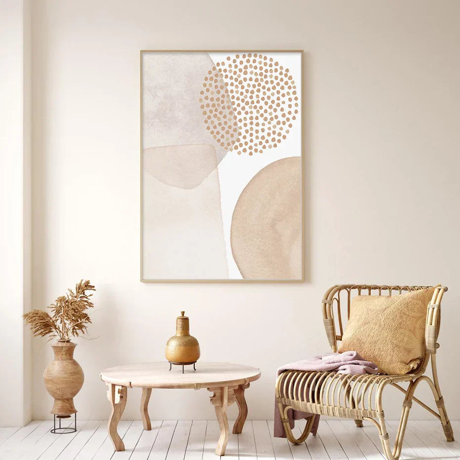 Helle Farbtöne Pink Beige Minimalistische Abstrakte Wandkunst Fine Art Leinwanddrucke Bilder Für Wohnzimmer Schlafzimmer Nordische Wohnkultur | Karnz