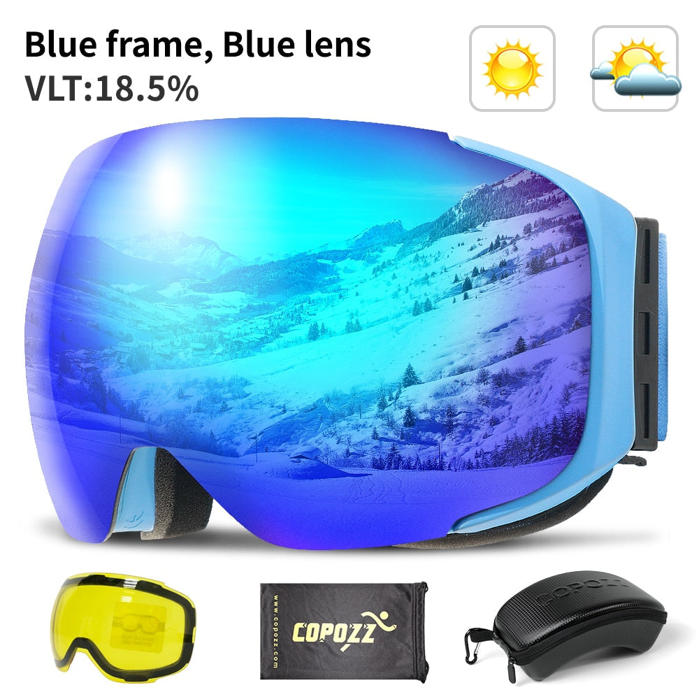 Magnetische UV-Schutz Anti-Beschlag Ski-Schutzbrille | Karnz