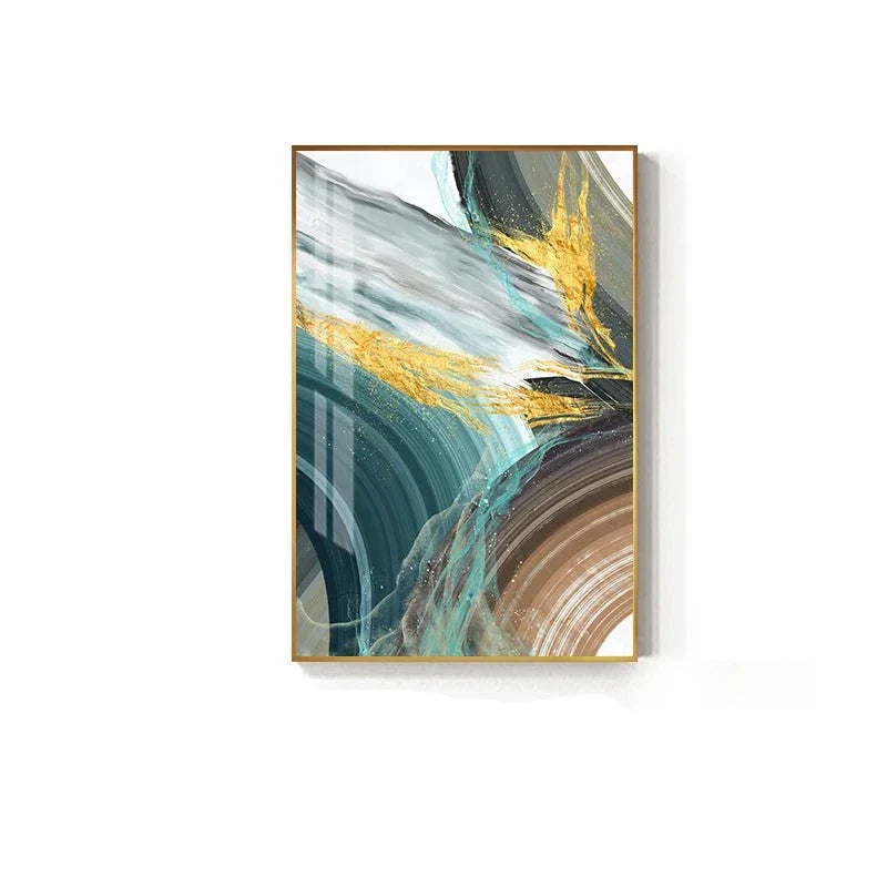 Abstracte grüne braune Farbexplosion Wandkunst Fine Art Leinwanddrucke moderne Farben Bilder für Wohnzimmer Esszimmer zeitgenössische Wohnkultur | Karnz