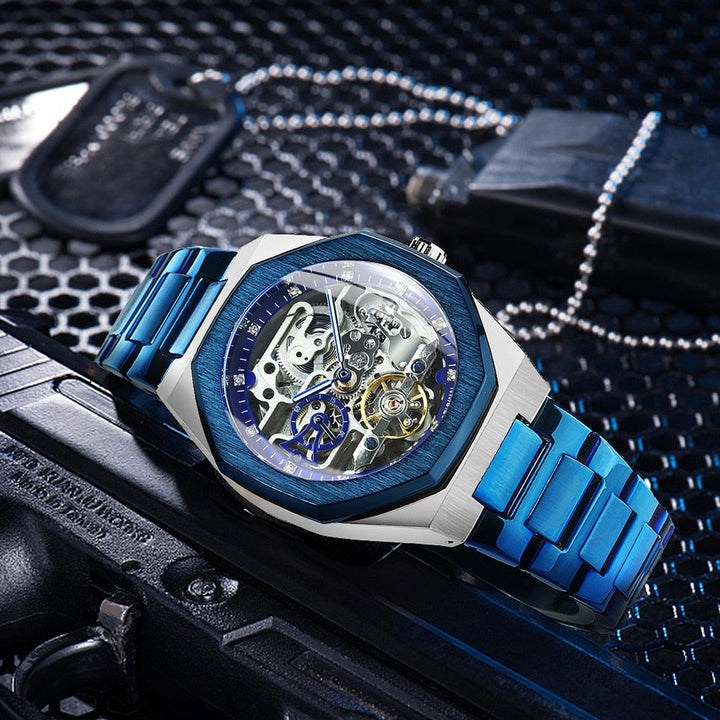 Karnz | Royale Skeleton Mechanische Herren Uhr