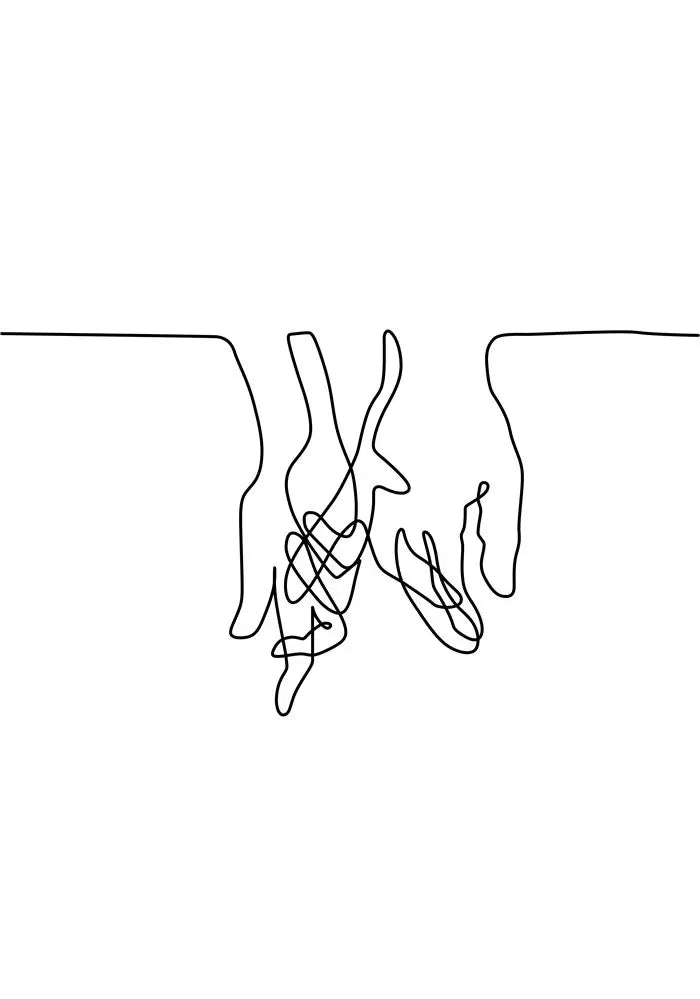Minimalistische Schwarz-Weiß-Linienkunst Wandkunst Feine Kunst Leinwanddrucke Familieninspirierte Figurenkunst Inspirierende Bilder für moderne Wohnkultur
