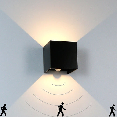 Ari - Außen Quadrat Auf/Ab Wand Sensor Licht IP65 | Karnz