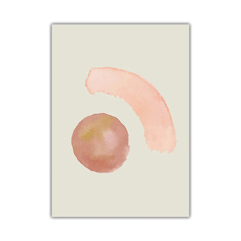 Minimalistische Pastell-Aquarell-Wandkunst Feine Kunst Leinwanddrucke Modern abstrakte nordische Bilder für Wohn- und Schlafzimmer Kunstdekoration | Karnz