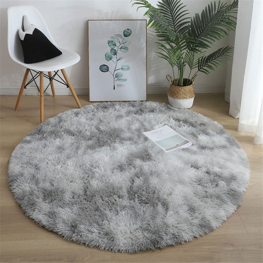 Weicher Flauschiger Runder Teppich
