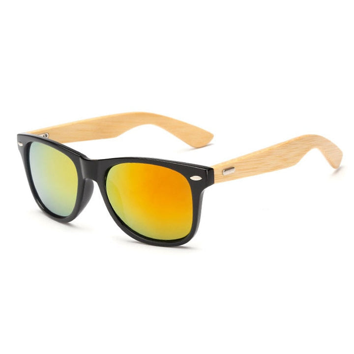Karnz | Bamboo Retro Holz Sonnenbrille