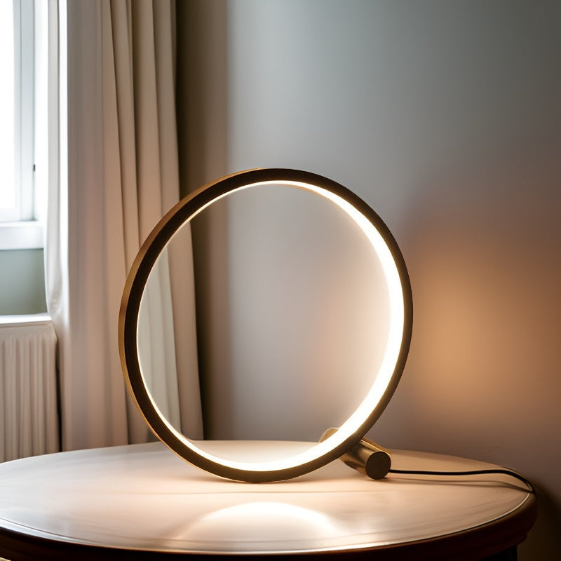 Minimalistische dimmbare Tischlampe - EclipseAura Lampe | Karnz