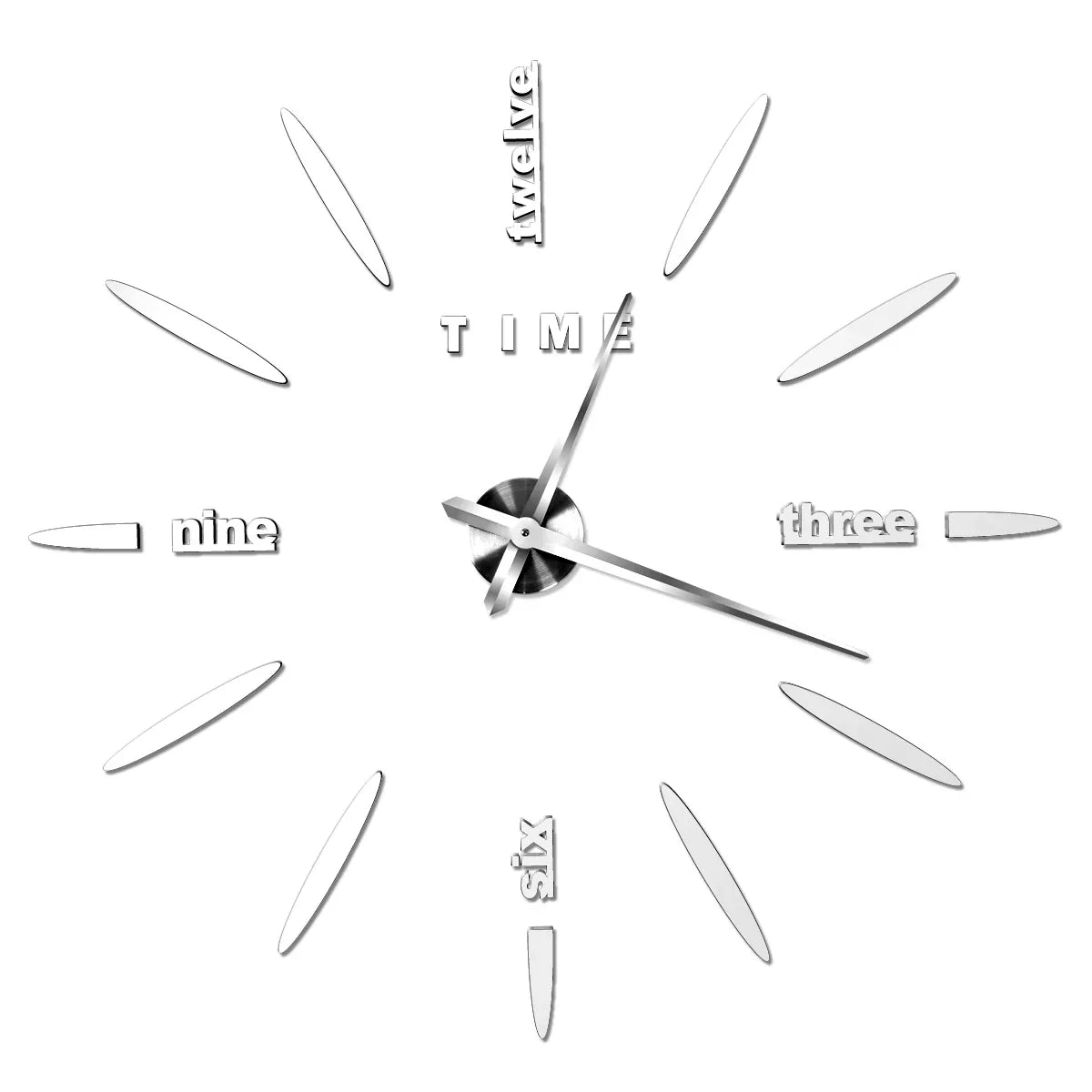 Große Wanduhr DIY 3D Selbstkleber Spiegel Acryl Wanduhr für Küche Esszimmer Wohnzimmer Kreative Wohnkultur | Karnz